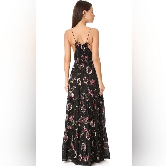 Free People Garden Party Maxi in Black Combo Size Small Boho Vacation Summer - Picture 3 of 11
